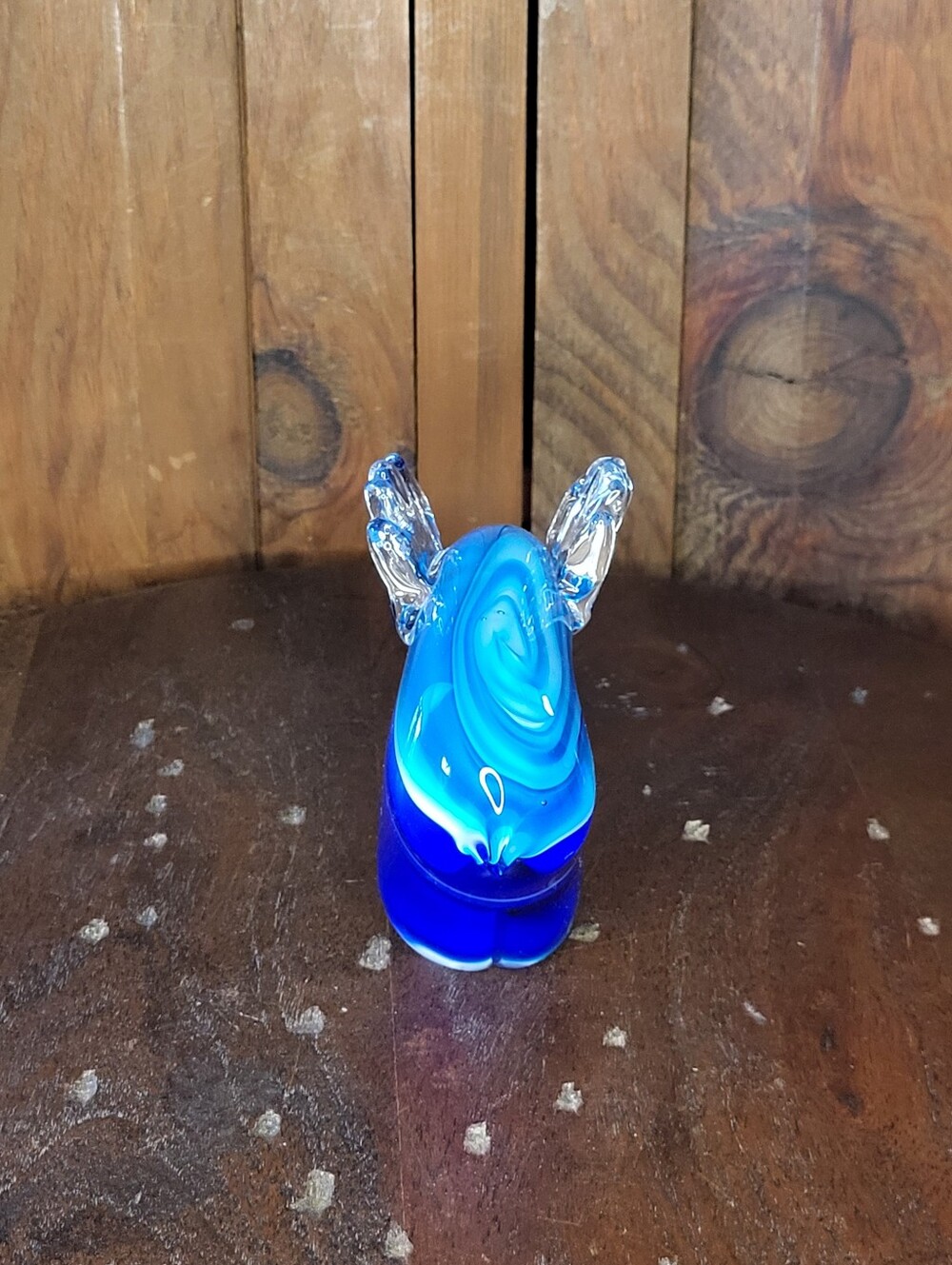 Handblown Blue Glass Moose - Picture 7 of 12